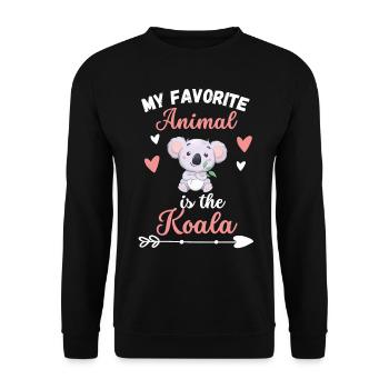 Animal Lover Zoo Animal Gift Funny Koala - Sweat-shirt Unisexe - noir - Devant - Alina (178cm) & Michal (187cm)