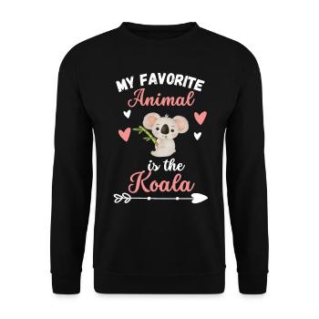 Animal préféré Australie Animal Gift Zoo Koala - Sweat-shirt Unisexe - noir - Devant - Alina (178cm) & Michal (187cm)
