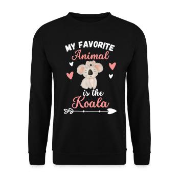 Backpacker Australia Animal Funny Gift Koala - Unisex Sweatshirt - black - Front - Alina (178cm) & Michal (187cm)