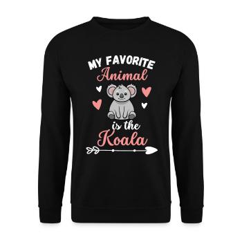 Australia Animal My favorite animal is the koala - Unisex Sweatshirt - black - Front - Alina (178cm) & Michal (187cm)