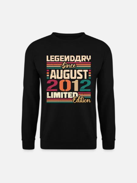 2012 Août Anniversaire Légende Août 2012 - Sweat-shirt Unisexe - noir