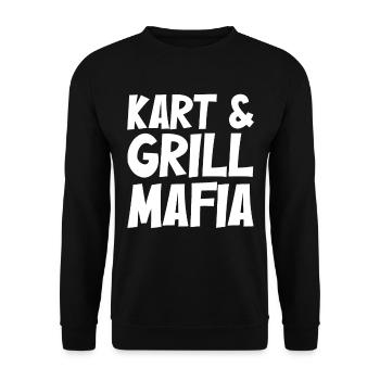 Kart und Grill Mafia Merge - Unisex Pullover - Schwarz - Vorne - Alina (178cm) & Michal (187cm)