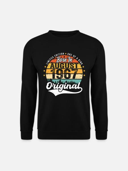 Août 1967 Idées cadeaux d’anniversaire 1967 Août - Sweat-shirt Unisexe - noir
