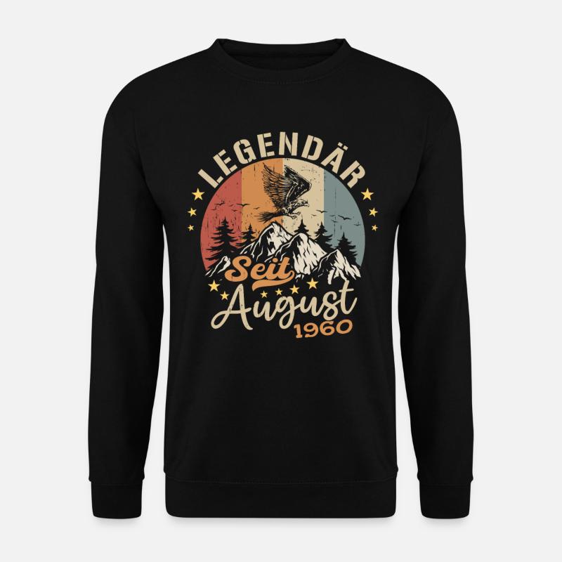 Legendär seit August 1960 Geburtstag Geschenk - Unisex Pullover - Schwarz