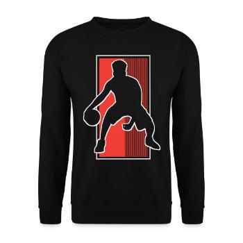 Basketball Basketballer - Unisex Pullover - Schwarz - Vorne - Alina (178cm) & Michal (187cm)