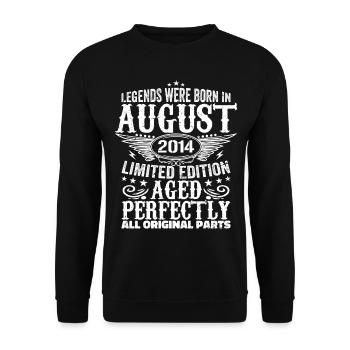 August 2014 Anniversary 2014 Legends August - Unisex Sweatshirt - black - Front - Alina (178cm) & Michal (187cm)