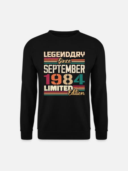 Septembre 1984 Jubilé 1984 Don de septembre - Sweat-shirt Unisexe - noir
