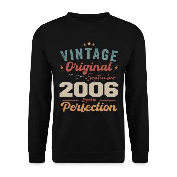 September 2006 Anniversary 2006 September Gift - Unisex Sweatshirt - black - Front - Alina (178cm) & Michal (187cm)