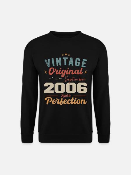 September 2006 Jubiläum 2006 September Geschenk - Unisex Pullover - Schwarz