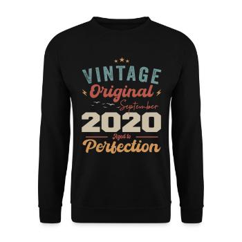 September 2020 Anniversary 2020 September Gift - Unisex Sweatshirt - black - Front - Alina (178cm) & Michal (187cm)