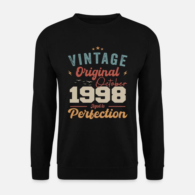 Oktober 1998 Geburtstagsgeschenk 1998 Oktober - Unisex Pullover - Schwarz