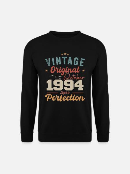 Oktober 1994 Geburtstagsgeschenk 1994 Oktober - Unisex Pullover - Schwarz