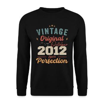 October 2012 Birthday Gift 2012 October - Unisex Sweatshirt - black - Front - Alina (178cm) & Michal (187cm)