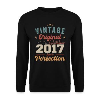 October 2017 Birthday Gift 2017 October - Unisex Sweatshirt - black - Front - Alina (178cm) & Michal (187cm)