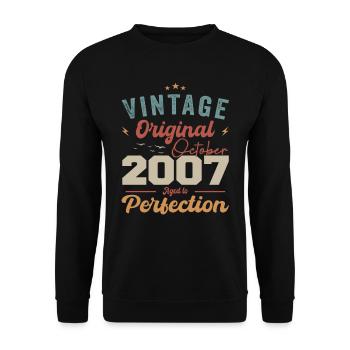 October 2007 Birthday Gift 2007 October - Unisex Sweatshirt - black - Front - Alina (178cm) & Michal (187cm)