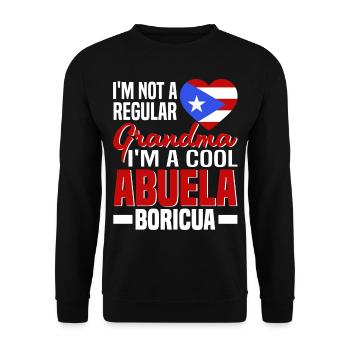 Puerto Rico Flagge | Puerto Ricaner Geschenkideen - Unisex Pullover - Schwarz - Vorne - Alina (178cm) & Michal (187cm)
