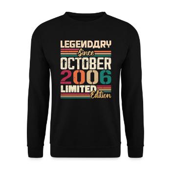 October 2006 Vintage - Birthday Gift 2006 - Unisex Sweatshirt - black - Front - Alina (178cm) & Michal (187cm)