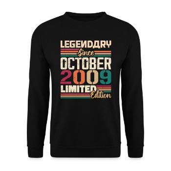 October 2009 Vintage - Birthday Gift 2009 - Unisex Sweatshirt - black - Front - Alina (178cm) & Michal (187cm)