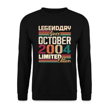 October 2004 Vintage - Birthday Gift 2004 - Unisex Sweatshirt - black - Front - Alina (178cm) & Michal (187cm)