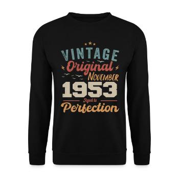 Legendary since November 1953 - 1953 - Unisex Sweatshirt - black - Front - Alina (178cm) & Michal (187cm)