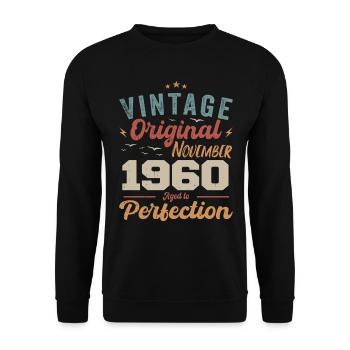 Legendär Seit November 1960 - 1960 - Unisex Pullover - Schwarz - Vorne - Alina (178cm) & Michal (187cm)