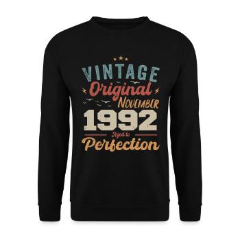 Légendaire depuis novembre 1992 - 1992 - Sweat-shirt Unisexe - noir - Devant - Alina (178cm) & Michal (187cm)