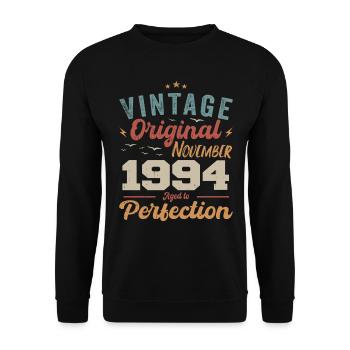 Legendary since November 1994 - 1994 - Unisex Sweatshirt - black - Front - Alina (178cm) & Michal (187cm)