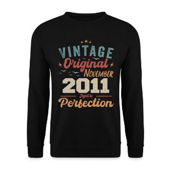 Legendary since November 2011 - 2011 - Unisex Sweatshirt - black - Front - Alina (178cm) & Michal (187cm)
