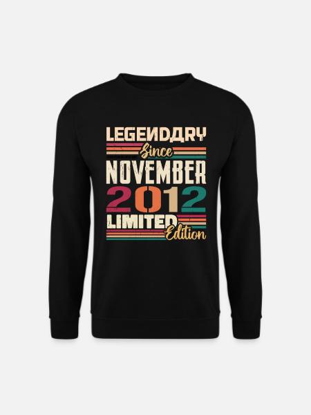 Legendär Seit November 2012 - Geschenk 2012 - Unisex Pullover - Schwarz