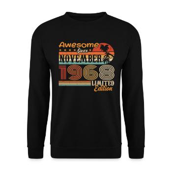 Eine Legende wurde im November 1968 geboren - 1968 - Unisex Pullover - Schwarz - Vorne - Alina (178cm) & Michal (187cm)