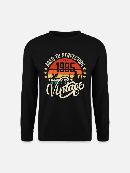 1985 Vintage - Cadeau d’anniversaire 1985 Rétro 1985 - Sweat-shirt Unisexe - noir