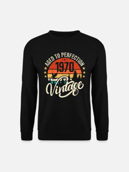 1970 Vintage - Geburtstagsgeschenk 1970 Retro 1970 - Unisex Pullover - Schwarz