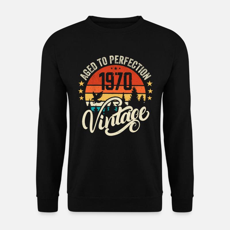 1970 Vintage - Geburtstagsgeschenk 1970 Retro 1970 - Unisex Pullover - Schwarz