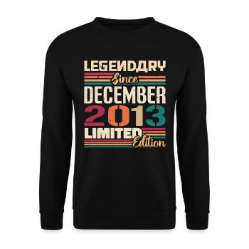 Légendaire depuis décembre 2013 Millésime décembre 2013 - Sweat-shirt Unisexe - noir - Devant - Alina (178cm) & Michal (187cm)