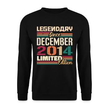 Légendaire depuis décembre 2014 Millésime décembre 2014 - Sweat-shirt Unisexe - noir - Devant - Alina (178cm) & Michal (187cm)