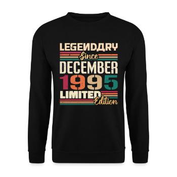 Légendaire depuis décembre 1995 Millésime décembre 1995 - Sweat-shirt Unisexe - noir - Devant - Alina (178cm) & Michal (187cm)