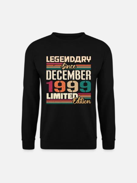 Légendaire depuis décembre 1999 Millésime décembre 1999 - Sweat-shirt Unisexe - noir