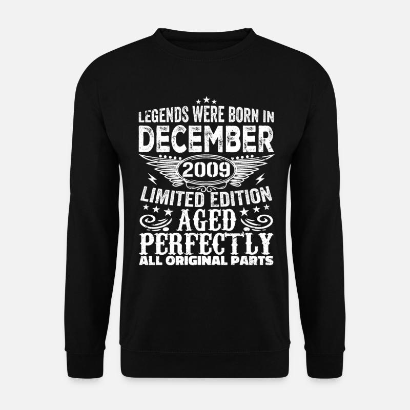 Dezember 2009 Jahrestag Dezember 2009 Dezember - Unisex Pullover - Schwarz
