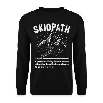 Skiopath Apres-Ski Funny Skiing Definition Skier - Unisex Sweatshirt - black - Front - Alina (178cm) & Michal (187cm)