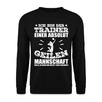 Mannschaft Handballspieler Beachhandball Ballsport - Unisex Pullover - Schwarz - Vorne - Alina (178cm) & Michal (187cm)