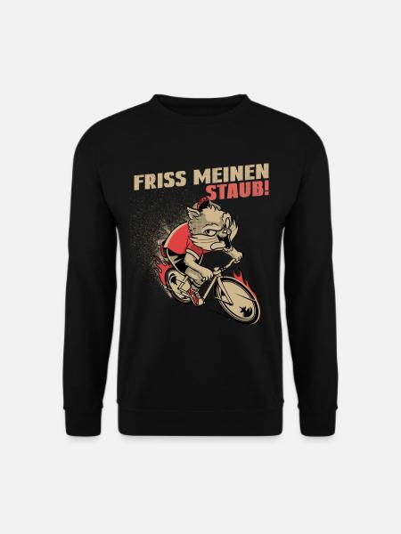 Friss meinen Staub | Radsport Rennrad Shirt - Unisex Pullover - Schwarz