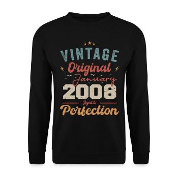 January 2008 Legend for 16 years - Unisex Sweatshirt - black - Front - Alina (178cm) & Michal (187cm)