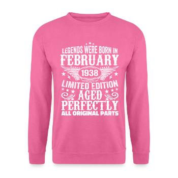 Legendär seit Februar 1938 - 86 Jahre alt - Unisex Pullover - Pink - Vorne