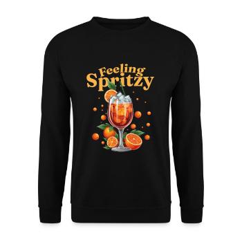 Feeling Spritzy Aperoliker Aperollin Spriz Sommer - Unisex Pullover - Schwarz - Vorne - Alina (178cm) & Michal (187cm)