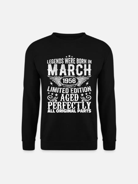 Legendär seit März 1956 Geburtstag 1956 - Unisex Pullover - Schwarz