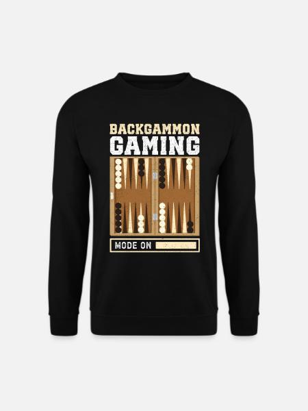 Backgammon Brettspiel Backgammon Spieler Geschenk - Unisex Pullover - Schwarz