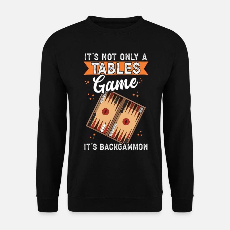 Backgammon Brettspiel Backgammon Spiel Geschenk - Unisex Pullover - Schwarz