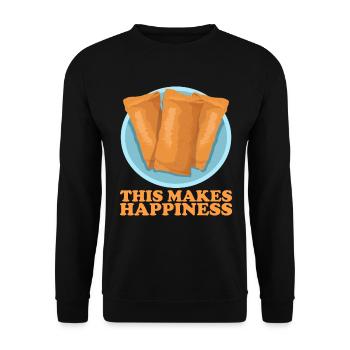 Lumpia Loempia Spring Roll Gift - Unisex Sweatshirt - black - Front - Alina (178cm) & Michal (187cm)