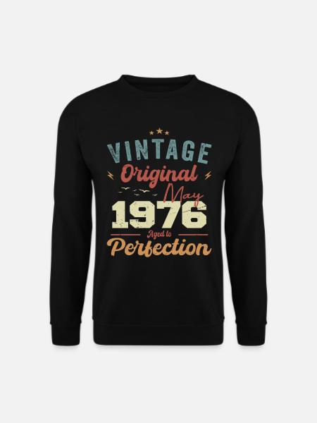 Mai 1976 Geburtstag Mai 1976 Geschenk Mai 1976 - Unisex Pullover - Schwarz