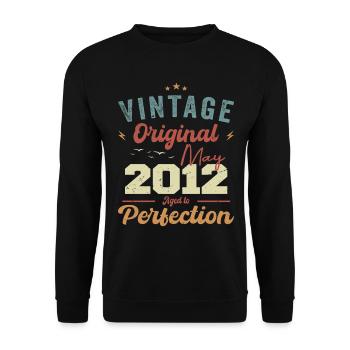May 2012 Birthday May 2012 Gift May 2012 - Unisex Sweatshirt - black - Front - Alina (178cm) & Michal (187cm)